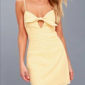 Lulu's Sunny Gingham Checkered Dress